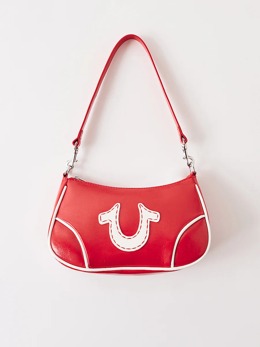 contrast horseshoe shoulder bag