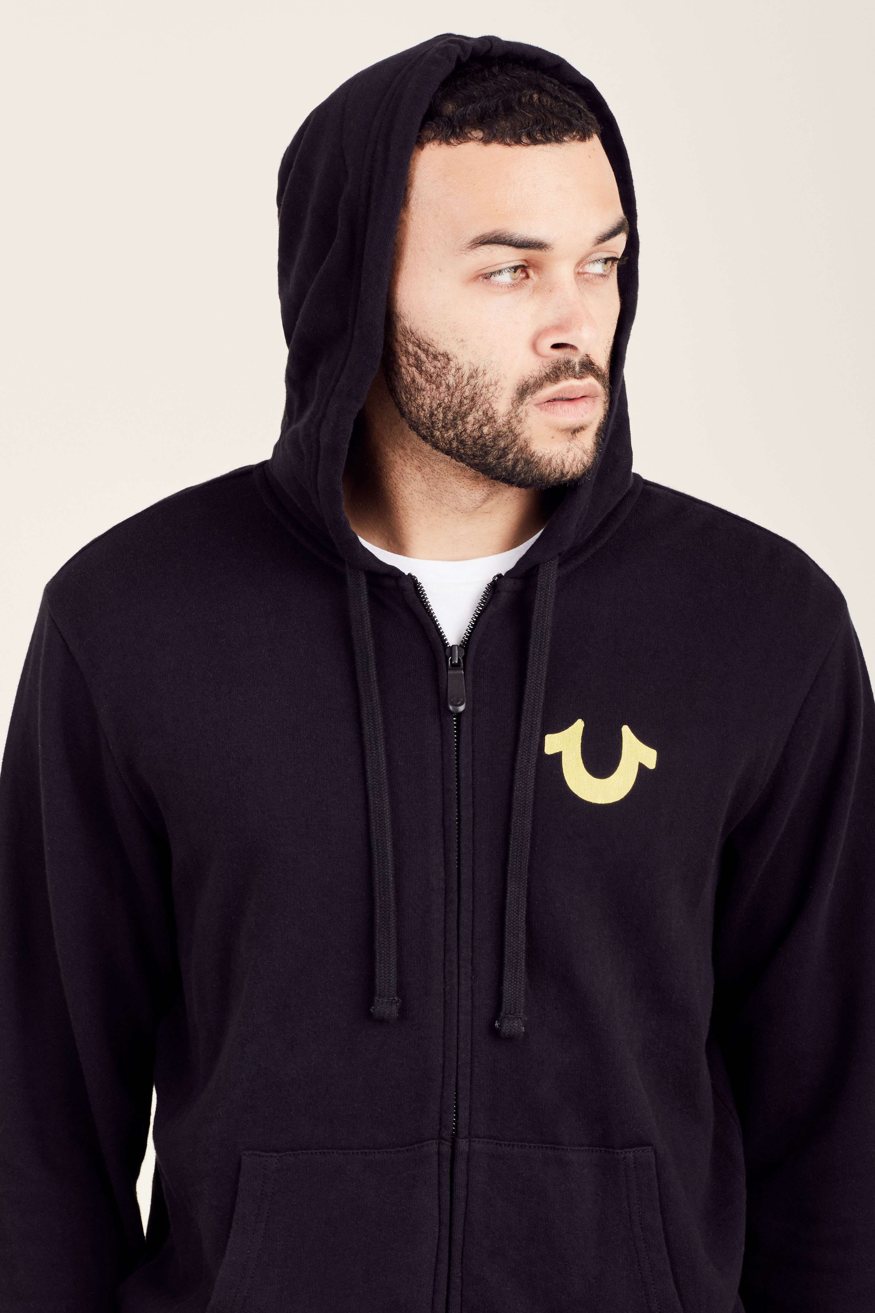 Black and gold true religion hoodie hotsell