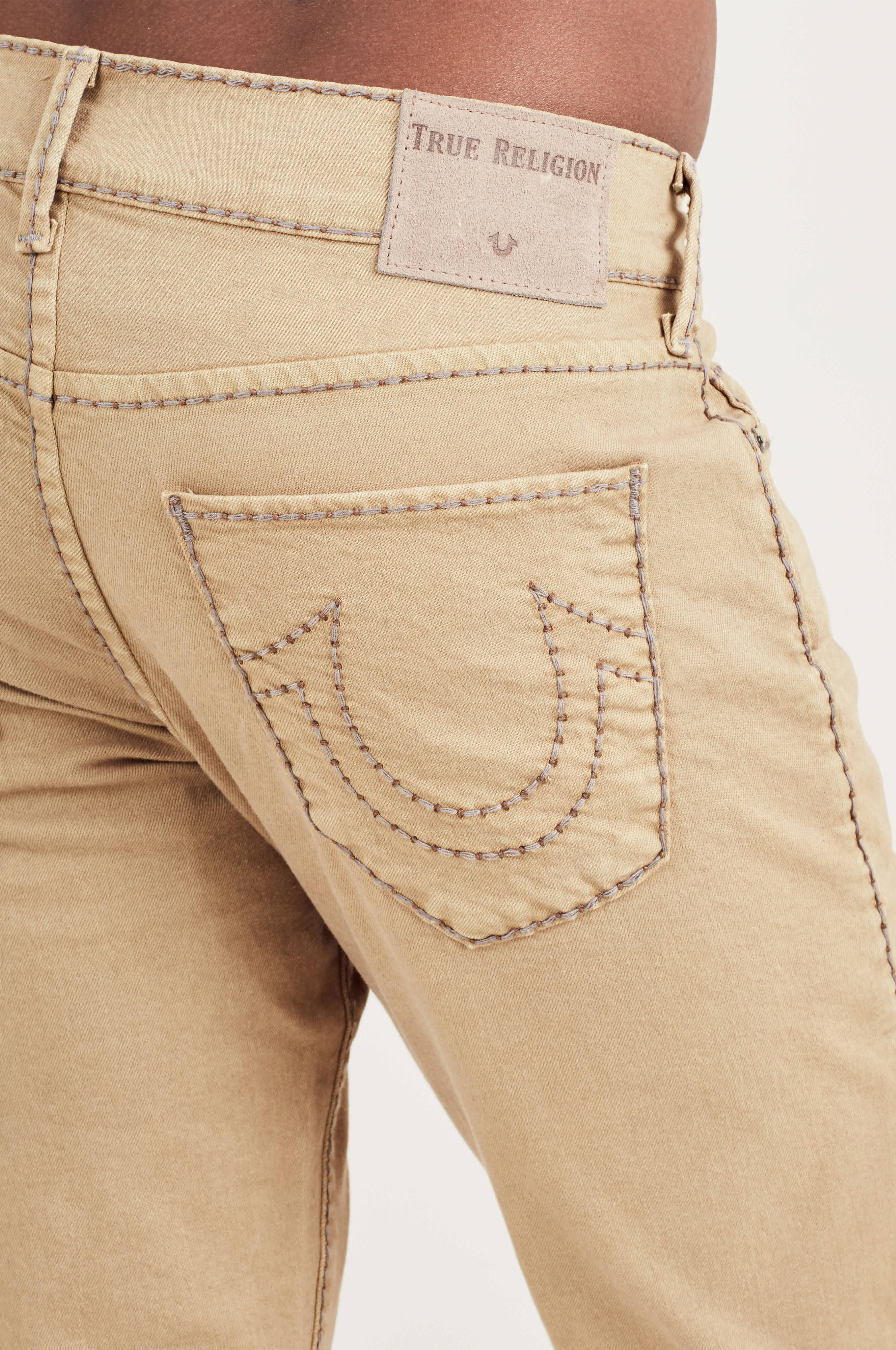 SLIM FIT GENO CABLE STITCH JEAN - Muse Dark Brown | True