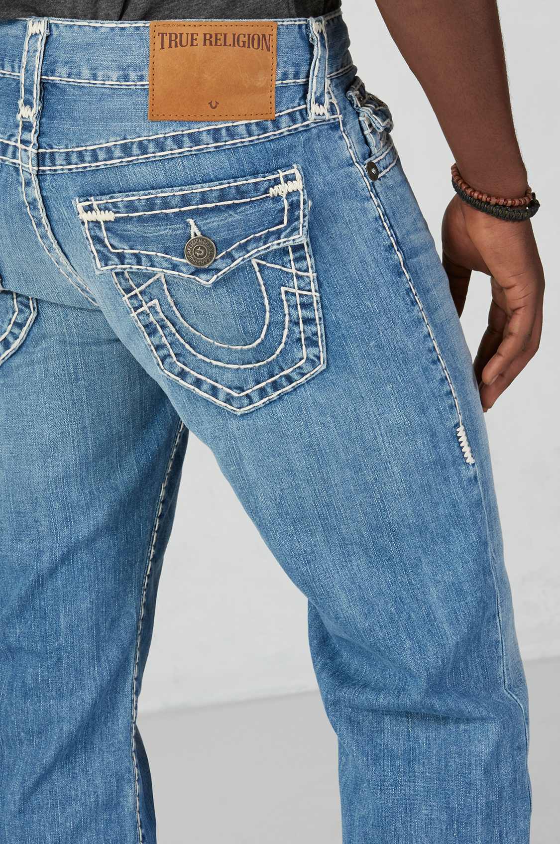 True Religion Billy Jeans Blue Cotton 2024 Bootcut USA Men's 38x33
