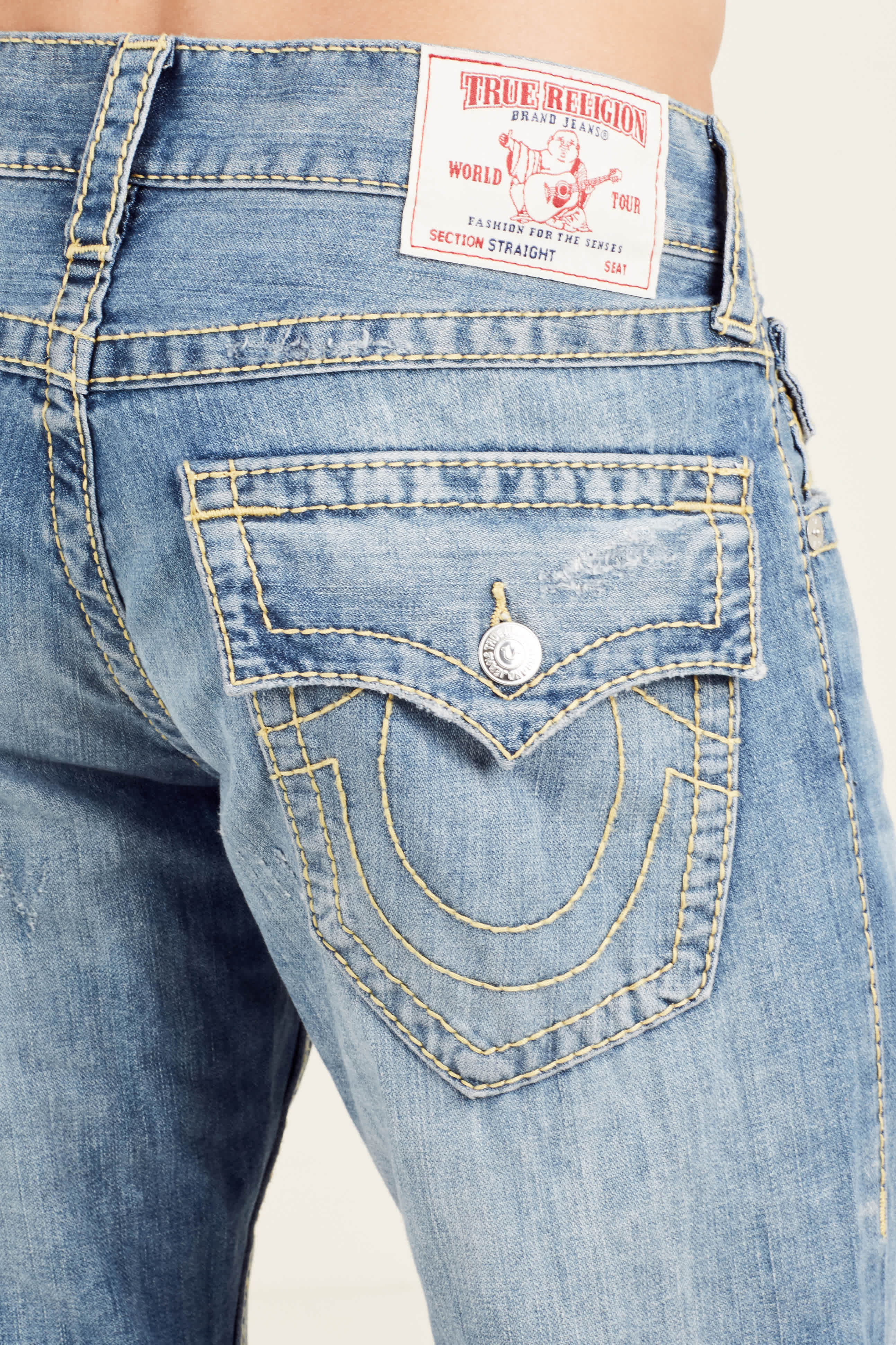 TRUE RELIGION SECTION STRAIGHT デニム True Religion Denim Jeans Section Straight World Tour Dark Wash 33