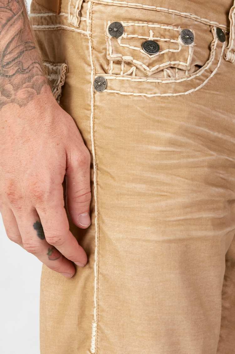 RICKY CORDUROY SUPER T MENS PANT - Straw | True Religion