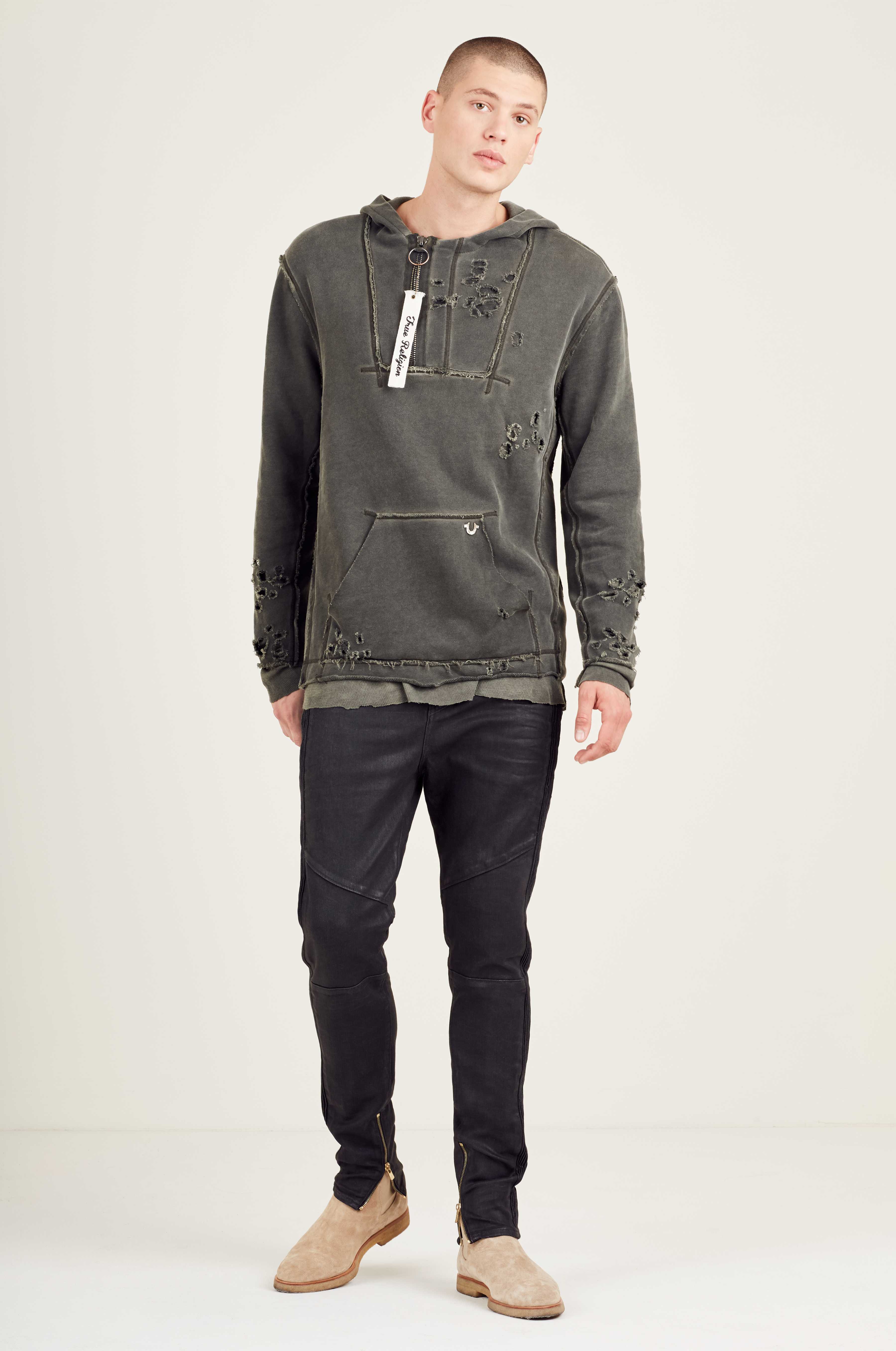 True religion mens pullover hoodie top