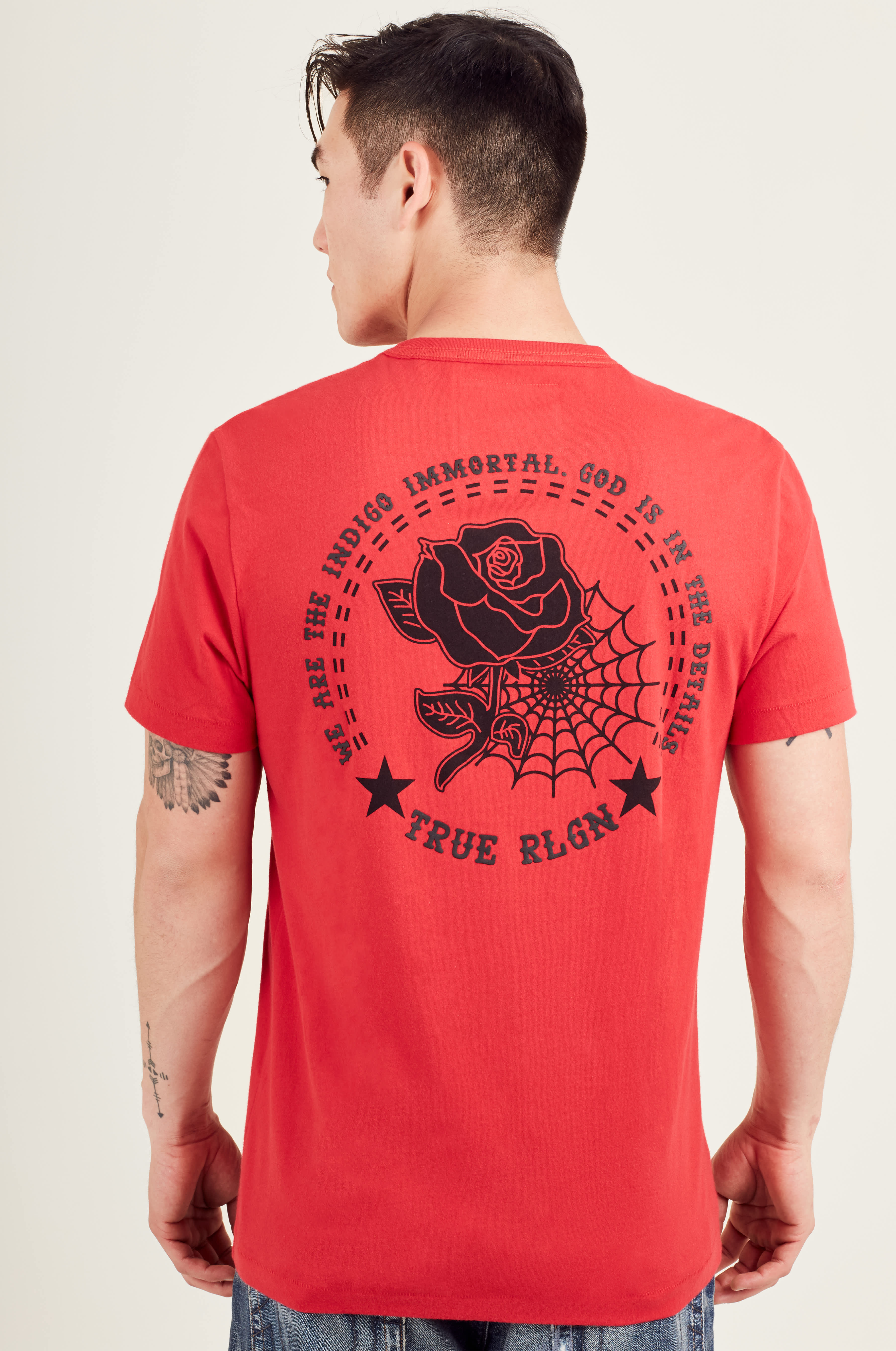 WEB AND ROSE MENS TEE