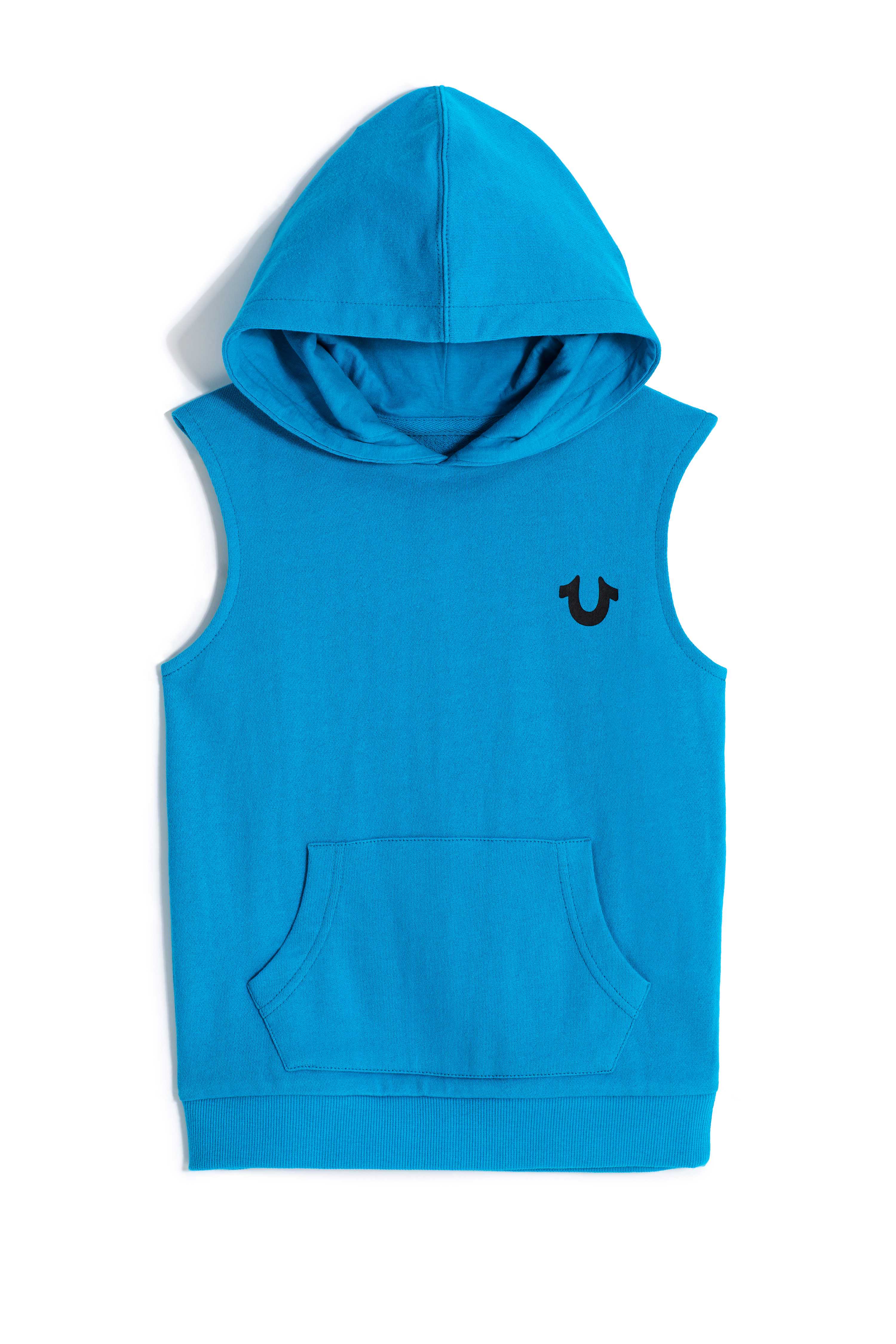 BOYS SLEEVELESS PULLOVER HOODIE, image 1