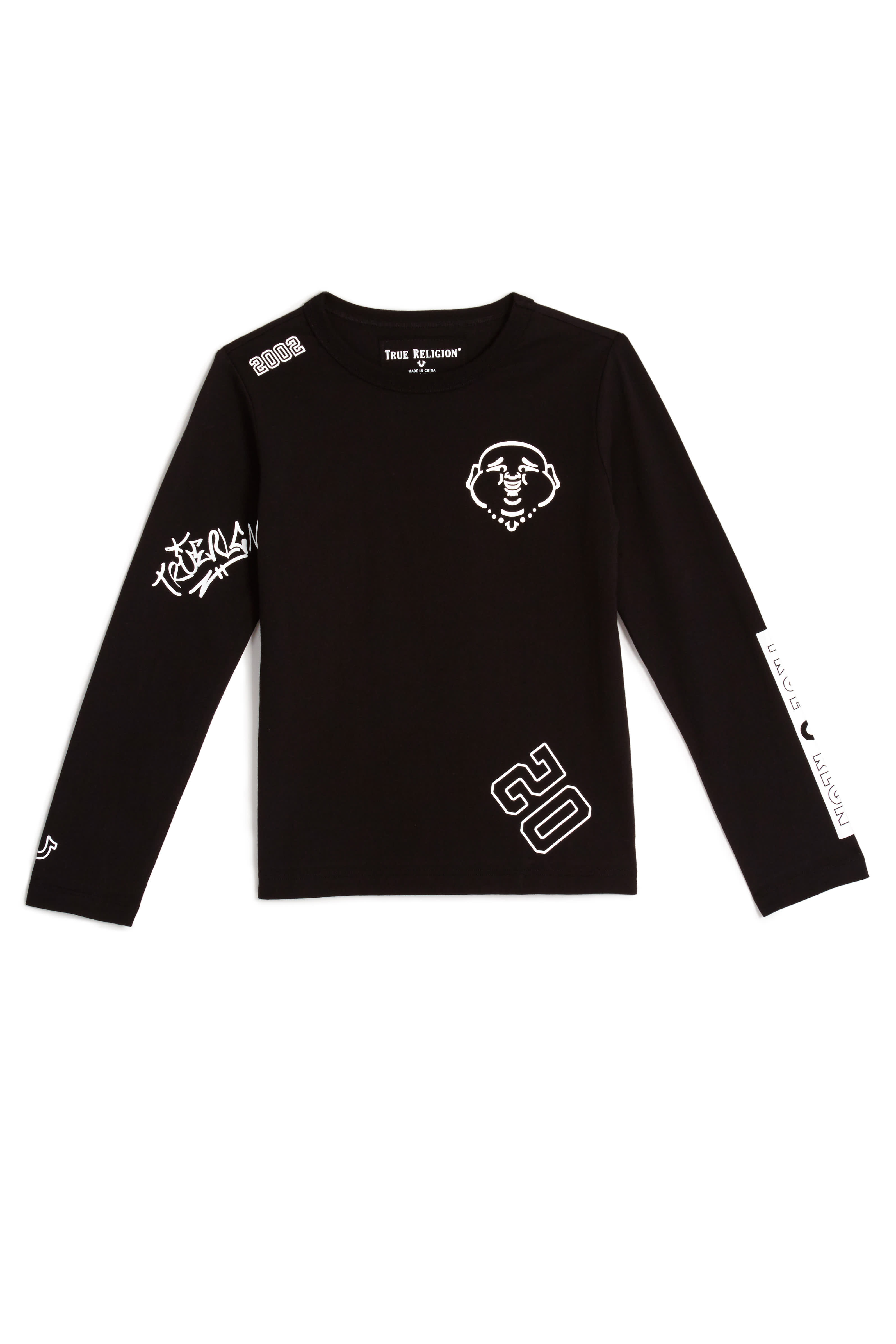 TODDLER/LITTLE KIDS TAGGED GRAPHIC LONG SLEEVE SHIRT