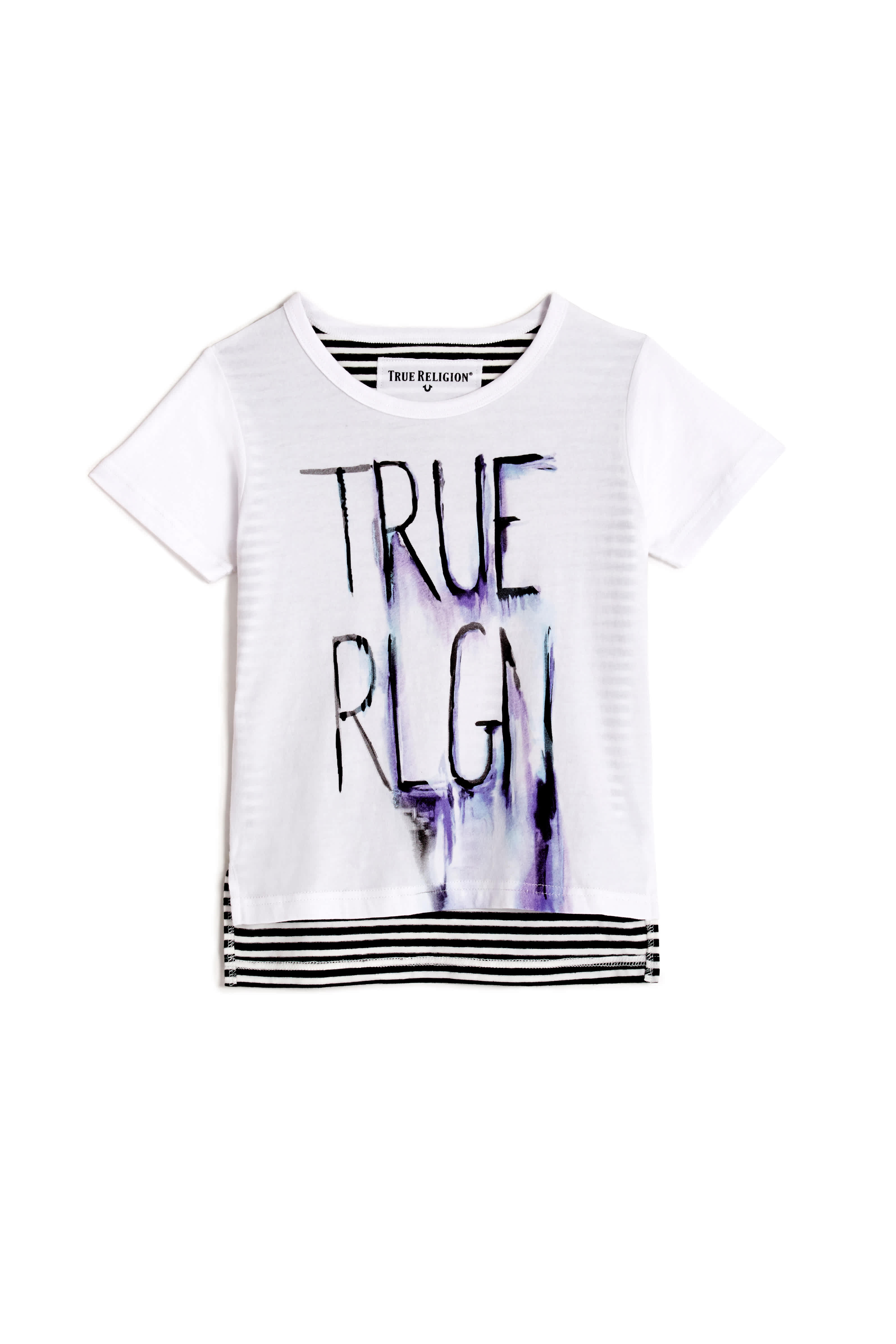 TODDLER/LITTLE KIDS SKETCHED STRIPE GRAPHIC TEE