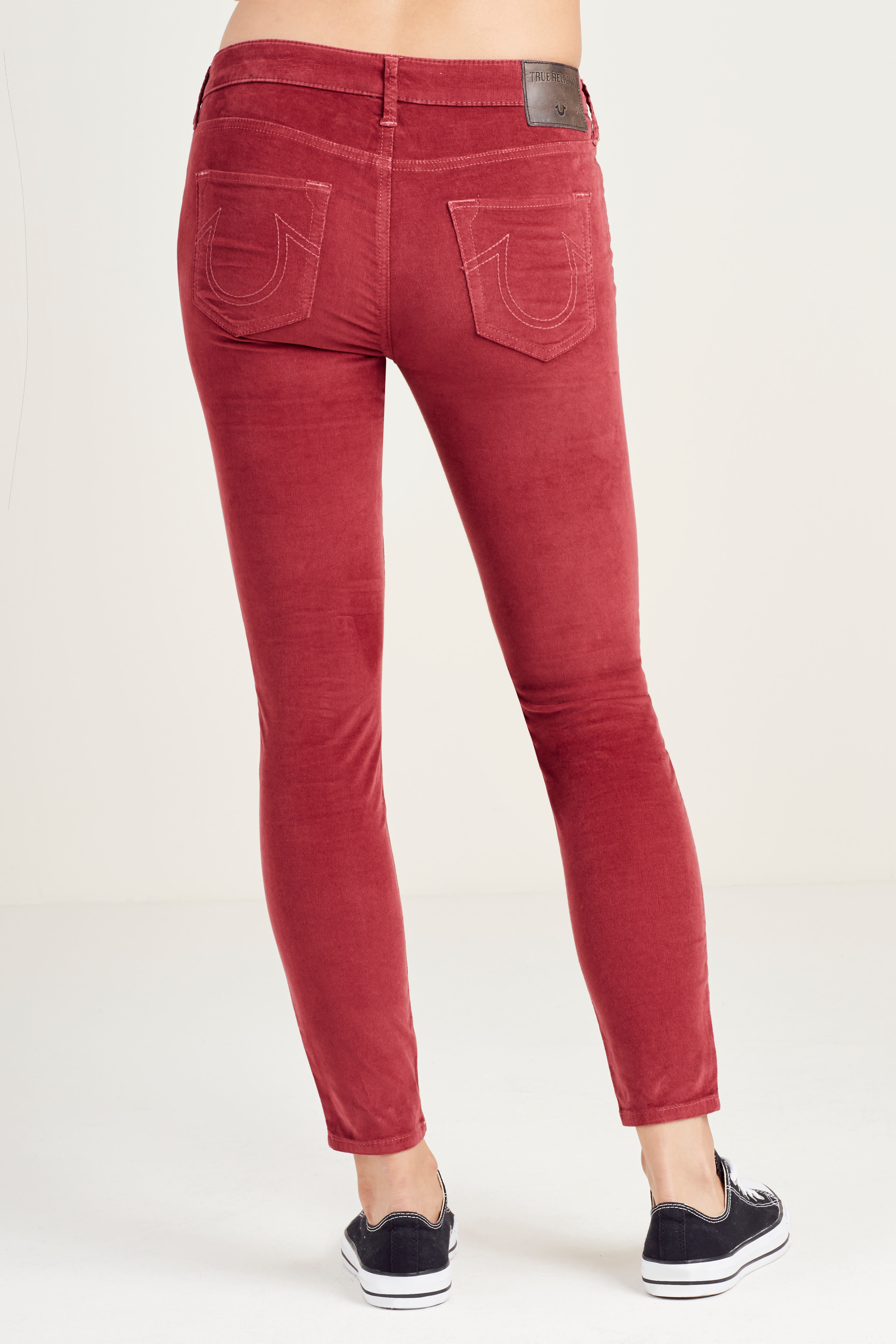 HAND PICKED SUPER SKINNY CROPPED CORDUROY WOMENS PANT