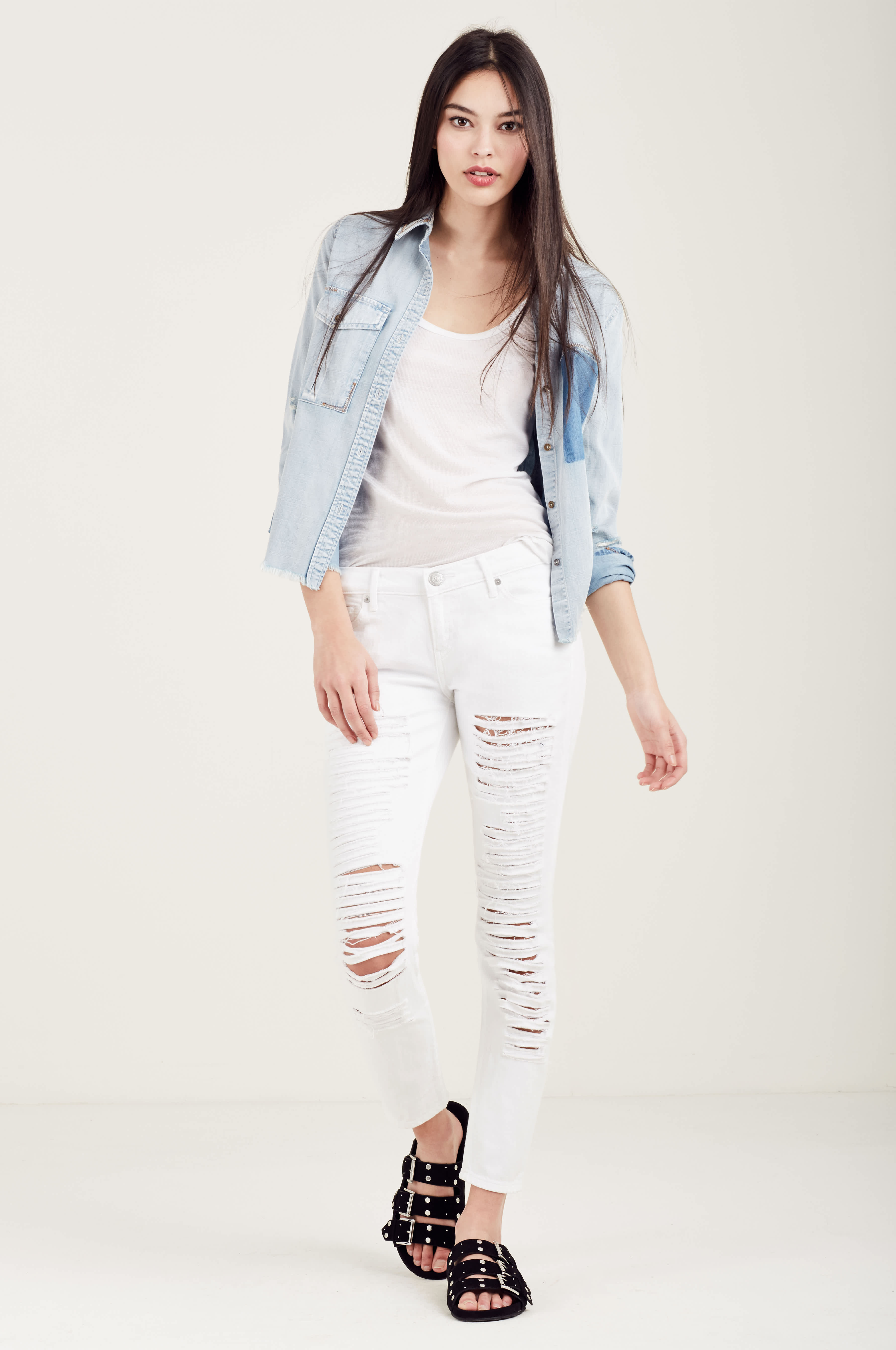 CASEY LOW RISE SUPER SKINNY RIPPED WOMENS JEAN