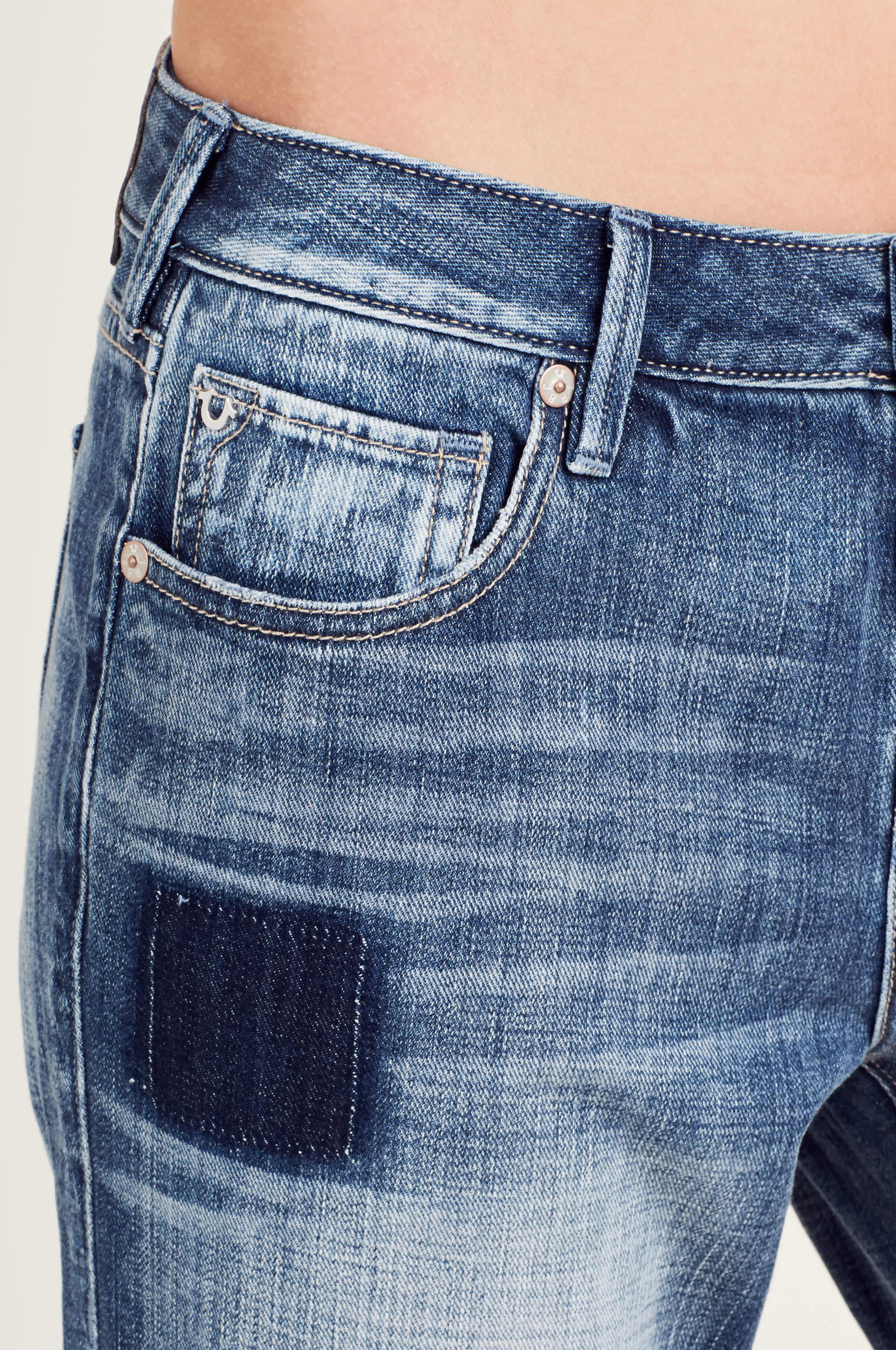 CAMERON BOYFRIEND JACQUARD PATCH WOMENS JEAN